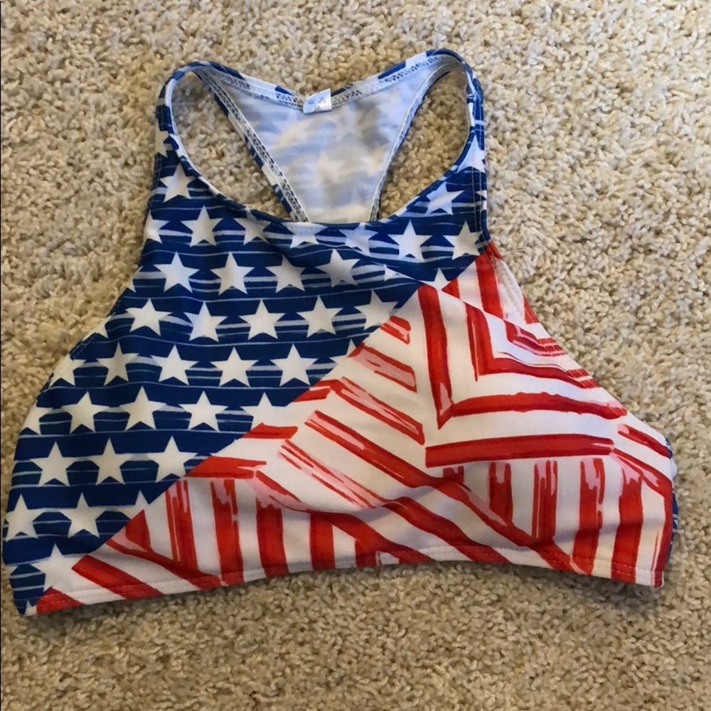 American flag/patriotic bathing suit top